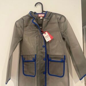 Hunter Charcoal Raincoat with Royal Blue Accents